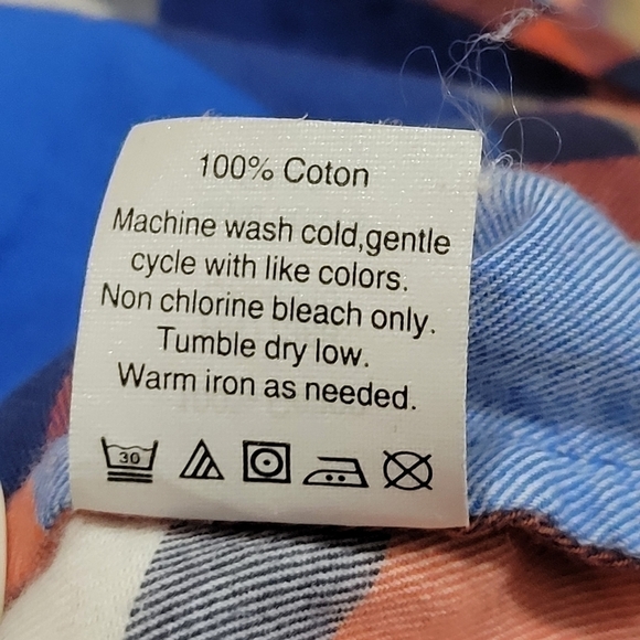 J. Crew Factory Perfect fit blue/orange/tan/white button down shirt size XS - Picture 6 of 7